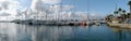 Sailboats berthed on AlgheroÃ¢â¬â¢s harbor